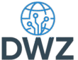 DWZ Organization company logo in gold and black